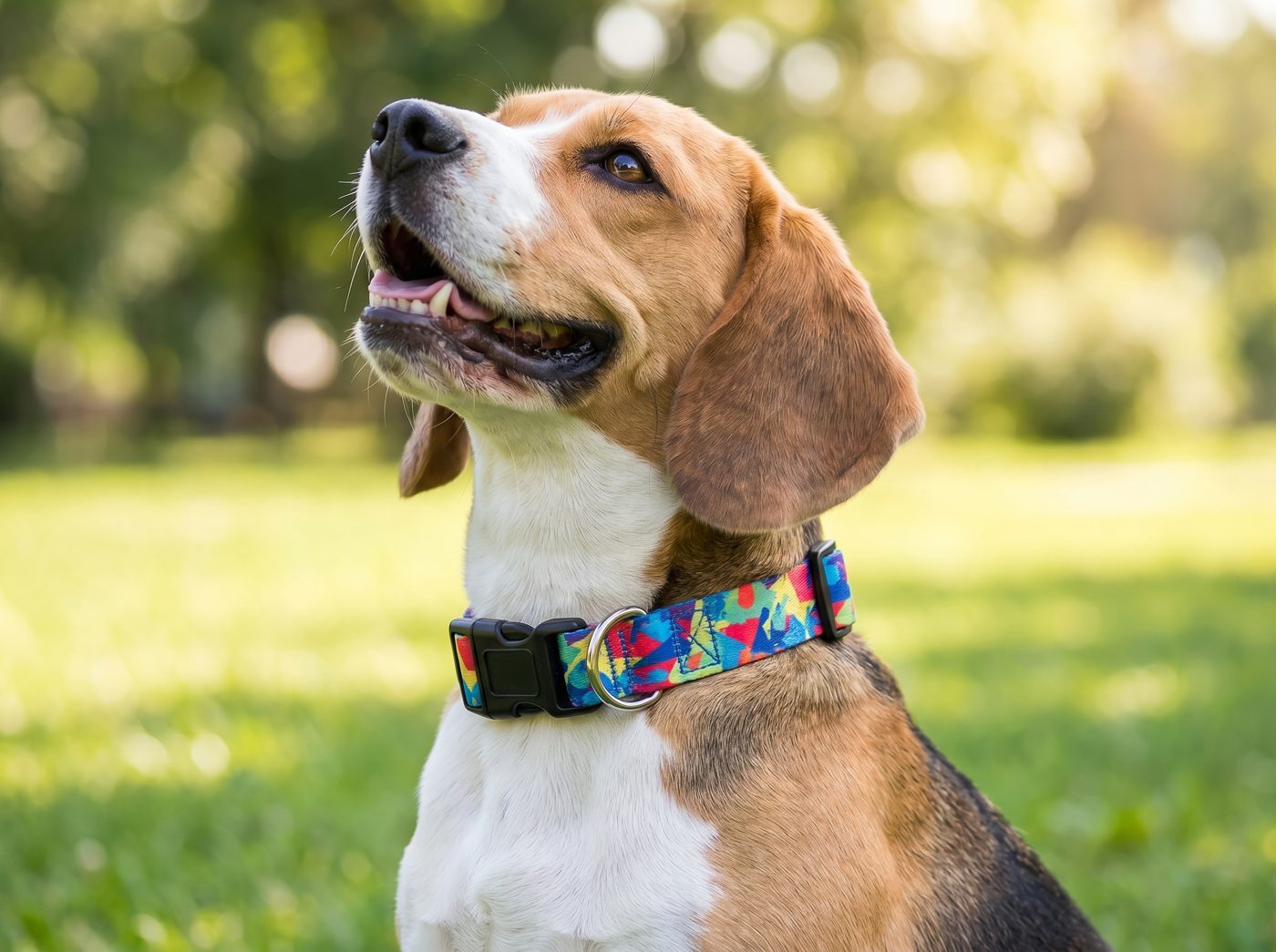 Printed webbing collar