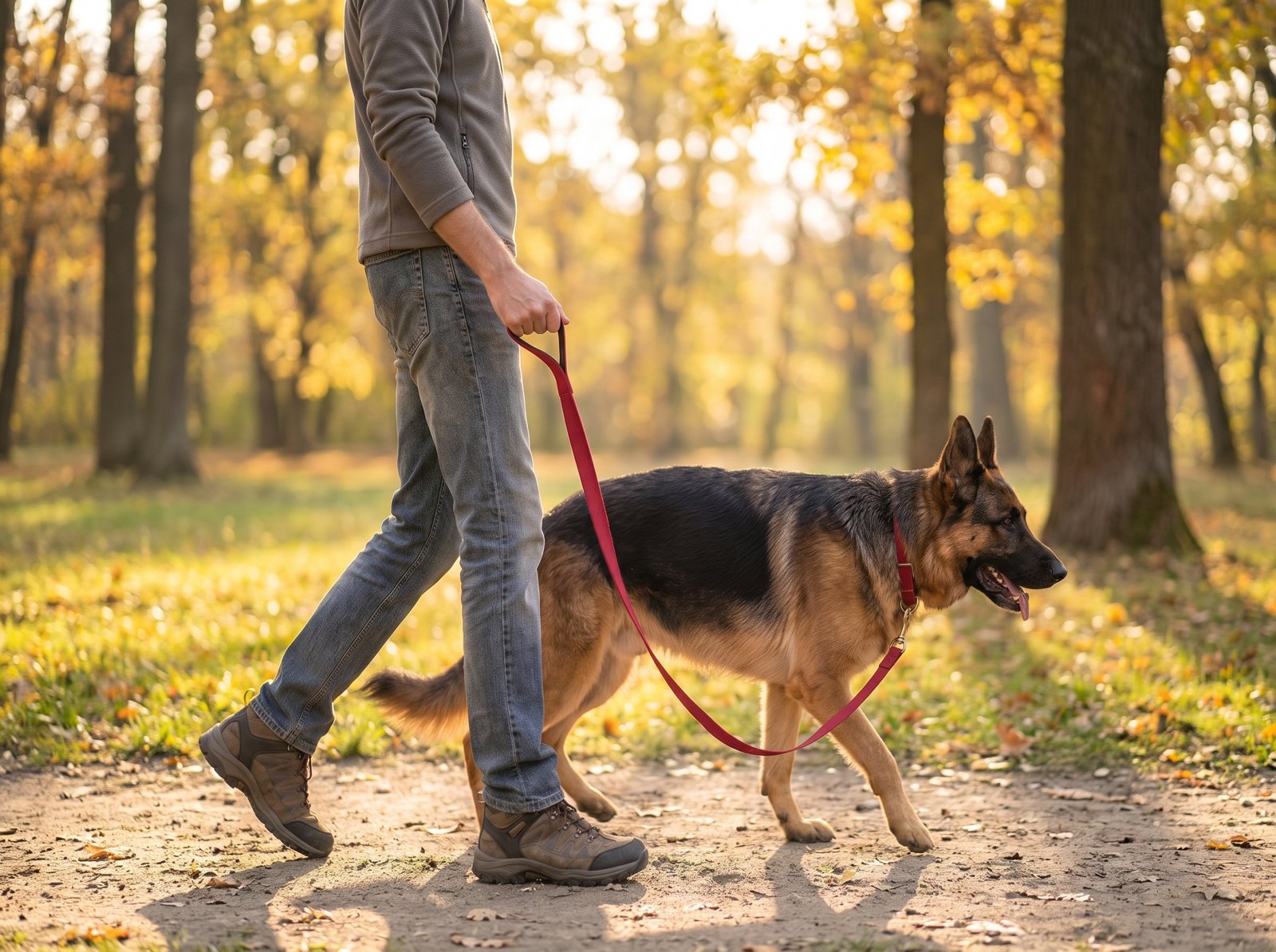Solid-colour webbing leash